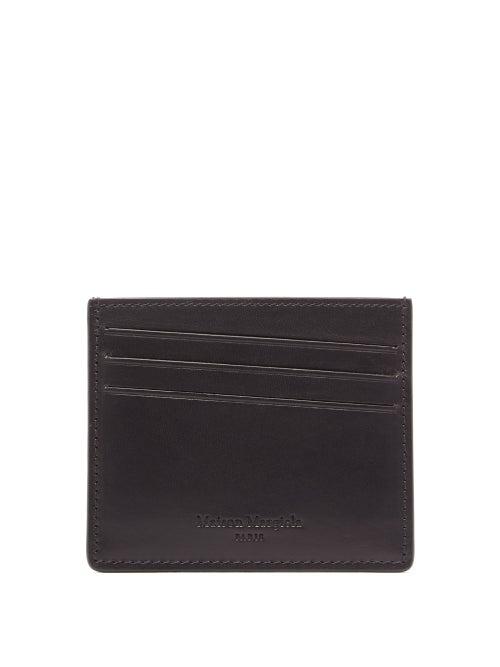 Matchesfashion.com Maison Margiela - Four Stitch Leather Cardholder - Mens - Black