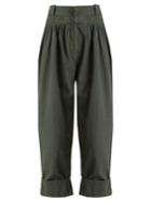 J.w.anderson Tapered-leg Pleated Cotton Trousers