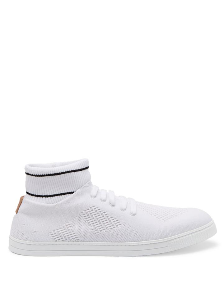 Fendi Knitted Mid-top Trainers