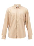 Matchesfashion.com Nanushka - Declan Faux-leather Shirt - Mens - Beige