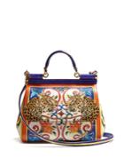 Dolce & Gabbana Sicily Medium Majolica-print Leather Bag