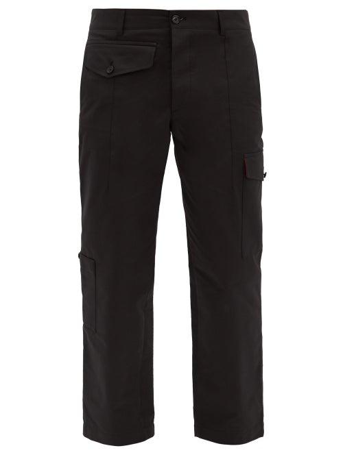 Matchesfashion.com Alexander Mcqueen - Straight-leg Cotton-gabardine Utility Trousers - Mens - Black