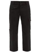 Matchesfashion.com Alexander Mcqueen - Straight-leg Cotton-gabardine Utility Trousers - Mens - Black