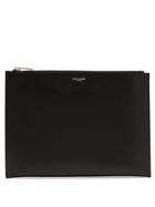 Saint Laurent Leather Bandana-print Pouch