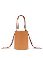 Matchesfashion.com Mansur Gavriel - Fringe Pink Lined Leather Bucket Bag - Womens - Tan