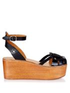 Isabel Marant Zelie Wooden Flatform Sandals