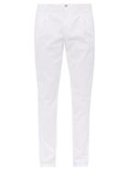 Matchesfashion.com Altea - Slim Leg Cotton Blend Chino Trousers - Mens - White