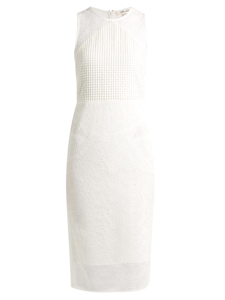 Diane Von Furstenberg Twig And Circle-lace Sleeveless Midi Dress