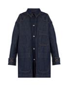 Mm6 By Maison Margiela Point-collar Patch-pocket Denim Coat