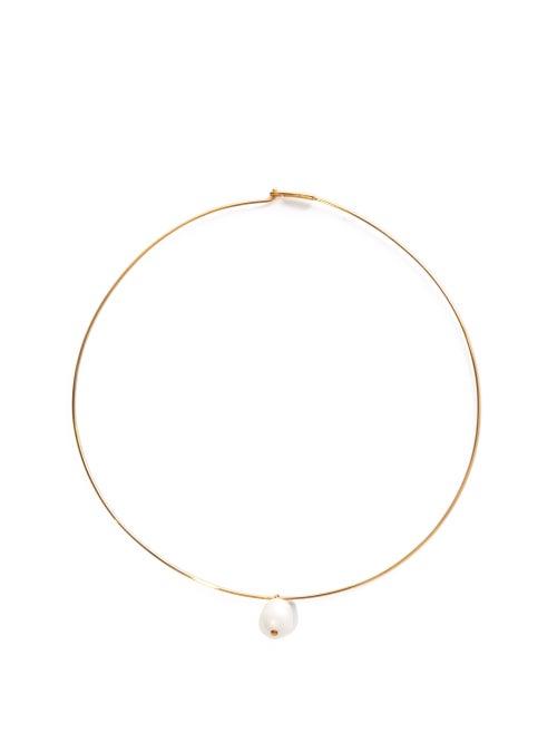 Matchesfashion.com Jil Sander - Pearl & Gold-dipped Choker - Womens - Pearl