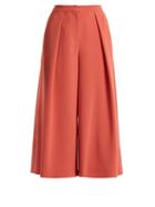 Matchesfashion.com Roksanda - Deven Wide Leg Cropped Cady Trousers - Womens - Pink