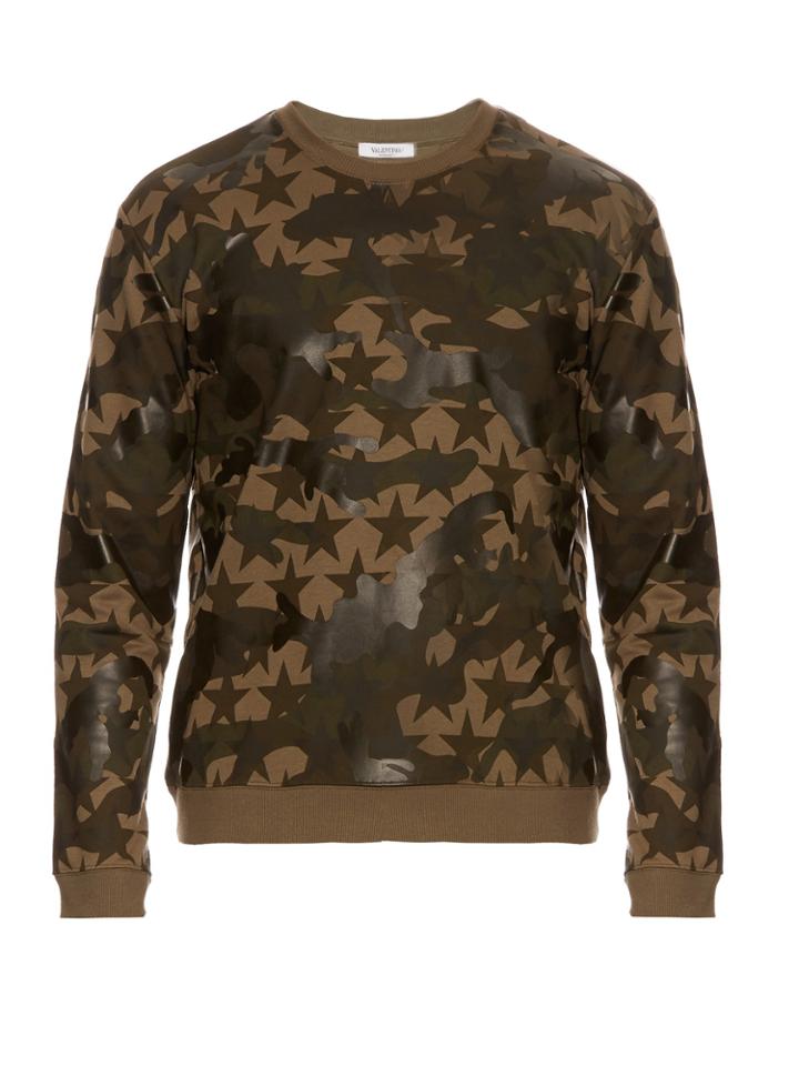 Valentino Camustars-print Crew-neck Sweatshirt
