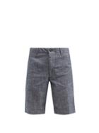Matchesfashion.com Incotex - Cotton-chambray Shorts - Mens - Blue