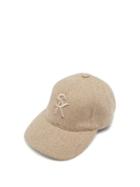 A.p.c. - X Suzanne Koller Logo-embroidered Felt Cap - Womens - Beige
