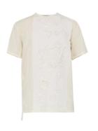Matchesfashion.com By Walid - Floral Embroidered Cotton T Shirt - Mens - Beige