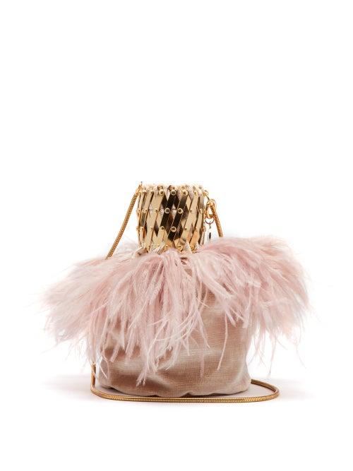 Matchesfashion.com Rosantica By Michela Panero - Aramis Velvet Cross Body Bag - Womens - Dusty Pink