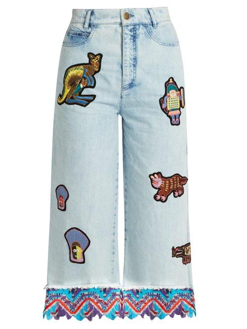 Matchesfashion.com Peter Pilotto - Amex X Peter Pilotto + Francis Upritchard Jeans - Womens - Light Denim