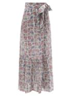 Ladies Beachwear Etro - Riverside Paisley-print Cotton-blend Voile Sarong - Womens - Blue Multi