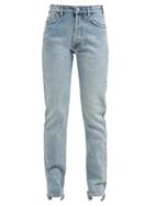 Matchesfashion.com Balenciaga - V Waist Straight Leg Jeans - Womens - Light Blue