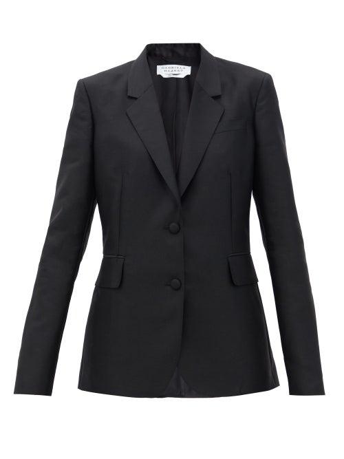 Matchesfashion.com Gabriela Hearst - Sophie Wool-blend Twill Suit Jacket - Womens - Black