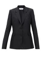 Matchesfashion.com Gabriela Hearst - Sophie Wool-blend Twill Suit Jacket - Womens - Black
