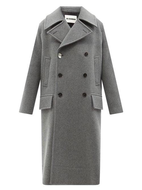 Jil Sander - Doubled-breasted Felted-wool Overcoat - Mens - Grey