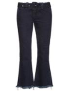 Marques Almeida Frayed-edge Flared Cropped Jeans