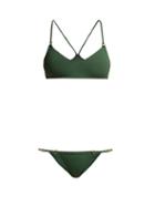 Matchesfashion.com Melissa Odabash - Fiji Racer Back Bikini - Womens - Dark Green