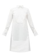 Matchesfashion.com Palmer//harding - Kast Bib-front Cotton Shirt - Womens - White