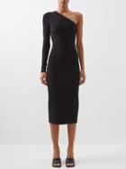 Victoria Beckham - Vb Body One-shoulder Jersey Midi Dress - Womens - Black