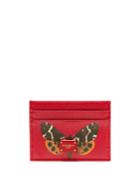 Dolce & Gabbana Butterfly-print Leather Cardholder