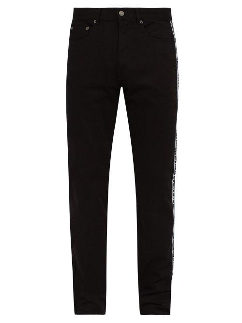 Matchesfashion.com Givenchy - Logo Tape Side Stripe Jeans - Mens - Black