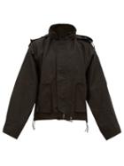 Matchesfashion.com Ambush - Short Technical-cotton Hooded Jacket - Mens - Black