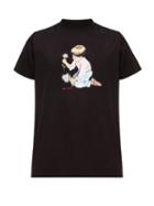 Matchesfashion.com Noon Goons - Daisies Screen Print Cotton T Shirt - Mens - Black