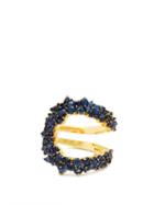 Matchesfashion.com Ana Khouri - Mirian 18kt Gold And Sapphire Ring - Womens - Blue
