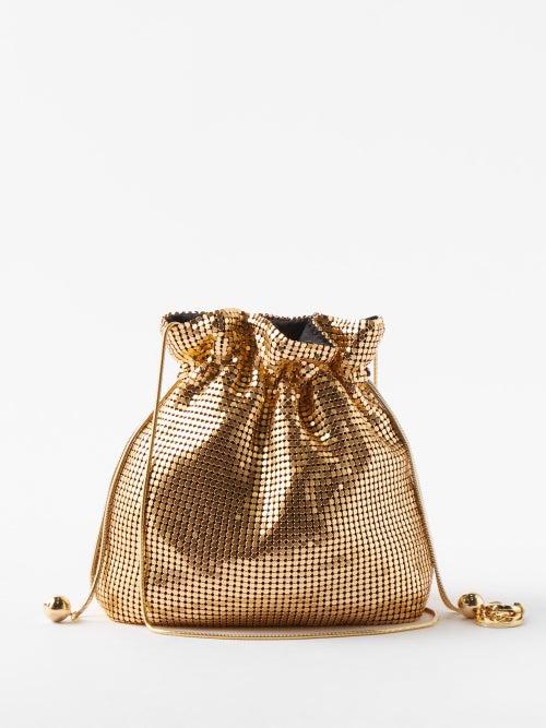 Rosantica - Selene Chainmail Satin Pouch - Womens - Gold