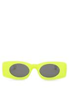 Matchesfashion.com Loewe Paula's Ibiza - Rectangular Acetate Sunglasses - Womens - Yellow