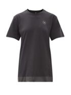 Matchesfashion.com Adidas By Stella Mccartney - Oversized Logo-print Cotton-jersey T-shirt - Womens - Black