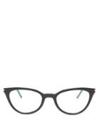 Matchesfashion.com Saint Laurent - Small Cat Eye Acetate Glasses - Womens - Black