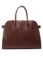 Ladies Bags The Row - Soft Margaux 15 Grained-leather Tote Bag - Womens - Burgundy