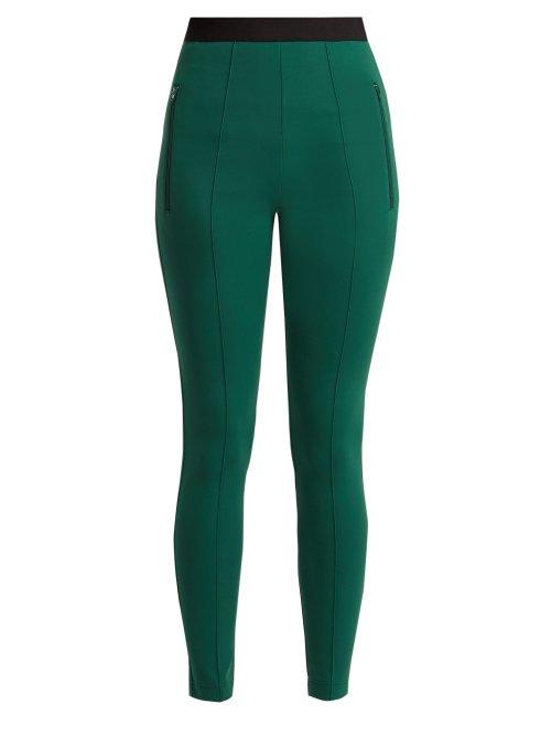Matchesfashion.com Balenciaga - High Rise Logo Skinny Trousers - Womens - Green