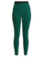 Matchesfashion.com Balenciaga - High Rise Logo Skinny Trousers - Womens - Green