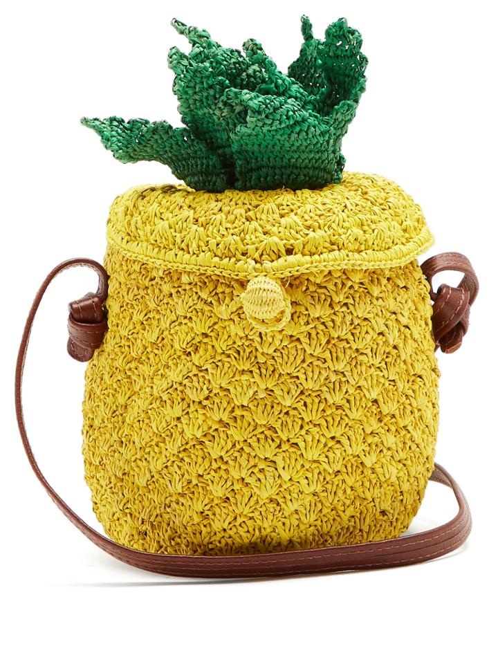Sensi Studio Pineapple Toquilla-straw Cross-body Bag