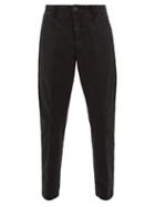 Matchesfashion.com J.w. Brine - Nick Overdyed Cotton-blend Trousers - Mens - Black