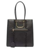 Matchesfashion.com Alexander Mcqueen - The Tall Story Whipstitched Leather Tote Bag - Womens - Black