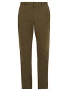 A.p.c. Classic Cotton And Linen-blend Chino Trousers