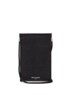 Matchesfashion.com Maison Margiela - Logo-print Grained-leather Neck Pouch - Mens - Black