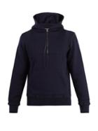 Matchesfashion.com Alexander Mcqueen - Seamed Hooded Zip Up Sweatshirt - Mens - Navy Multi