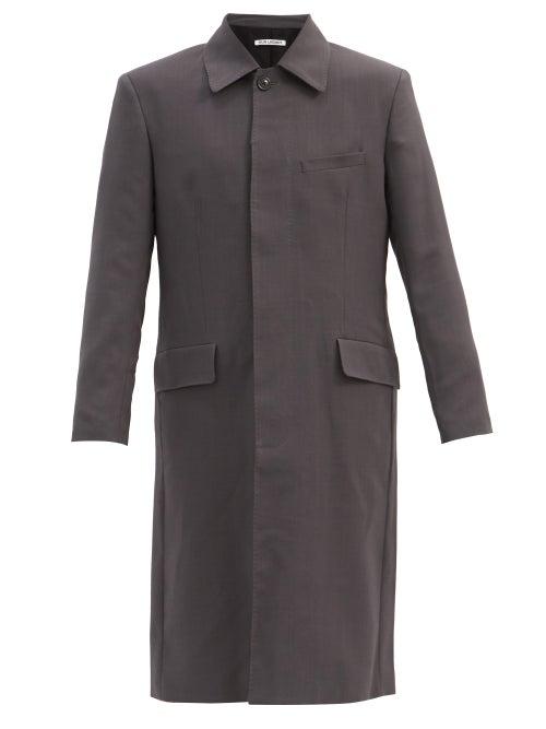 Matchesfashion.com Our Legacy - Dolphin Single-breasted Wool Coat - Mens - Grey