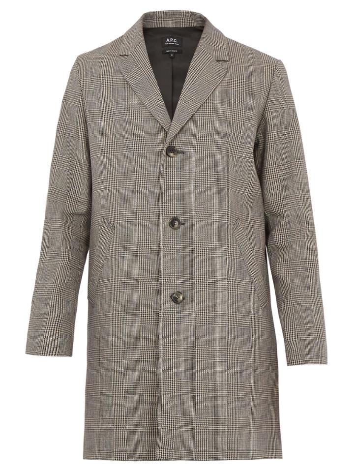 A.p.c. Tristan Cotton And Linen-blend Overcoat